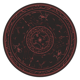 云龙纹矢量图漆器纹样图案