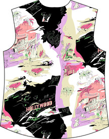 大牌  方巾  前幅  定位花