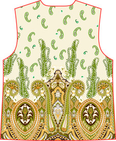 大牌  方巾  前幅  定位花