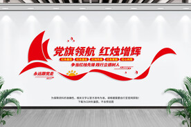 学校党建标语文化墙