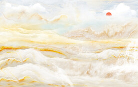 晶瓷画山水风景大理石纹