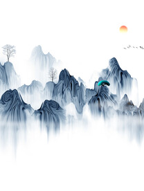 高清分层透明底推拉门打印图