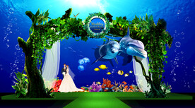 海洋主题婚礼背景