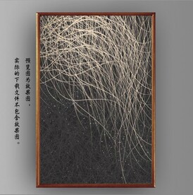 光影抽象线条玄关装饰画