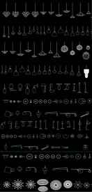 多种灯具CAD图库