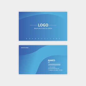 蓝色名片