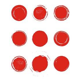 矢量中国风中式圆形印章边框