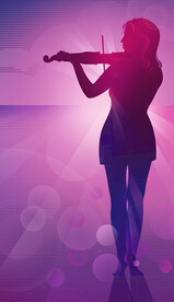 38节紫蓝色剪影女性