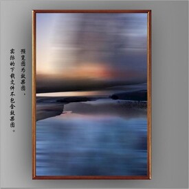 抽象霞光山水油画装饰画