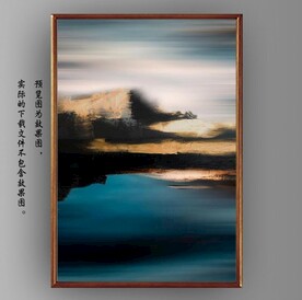 抽象霞光山水油画装饰画