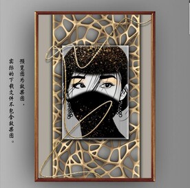 抽象时尚美女玄关装饰画