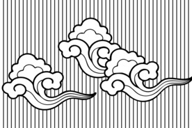 高清分层透明底推拉门打印图