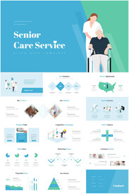 养老护理医疗动态ppt模板