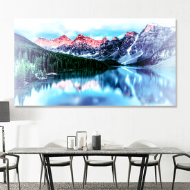 唯美典雅山水风景装饰画照片墙