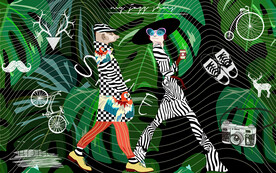 时尚服装潮牌背景墙