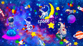 卡通星空宇航员