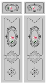 高清分层透明底推拉门打印图