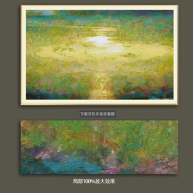 抽象油画装饰画轻奢手绘极简画