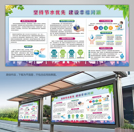 世界水日节约用水展架展板灯箱