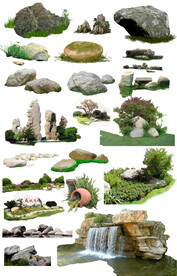 免扣后期园林景观石头