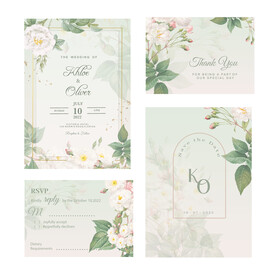 森系婚礼请柬生日邀请函迎宾水牌