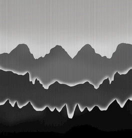 高清分层发光山水打印图