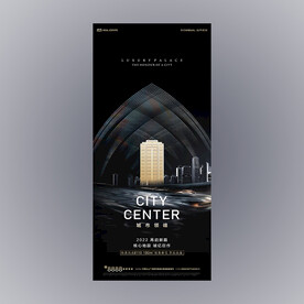 江景大宅黑金地产广告