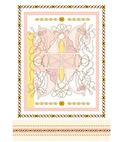 方巾 大牌 四匹马 印花