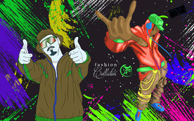 潮牌服装店背景墙