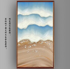 北欧风油画大海海景装饰画