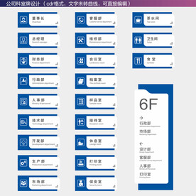 公司科室牌模板