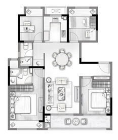 户型图 家配图 洋房图图片