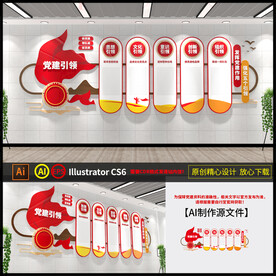 党建引领文化墙