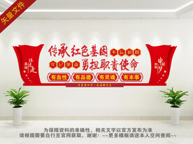 传承红色基因党建墙