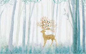 轻奢装饰画 麋鹿