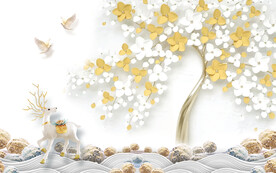 轻奢装饰画 麋鹿