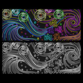 AI矢量线条灯饰画