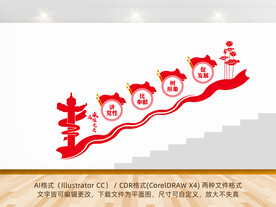 讲党性楼梯文化墙