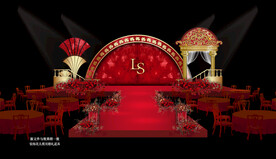 红色婚礼效果图