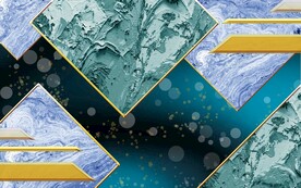 现代简约抽象几何中式电视背景墙