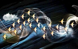 金色新中式飞鸟背景墙