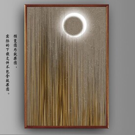 光影抽象几何风景玄关装饰画