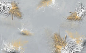 轻奢装饰画 抽象画羽毛