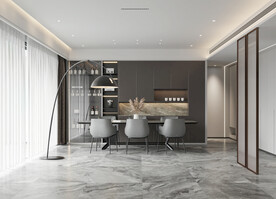 现代简约客厅背景墙空场景