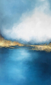 轻奢装饰画 蓝色抽象画