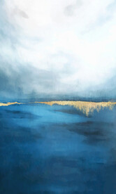 轻奢装饰画 蓝色抽象画