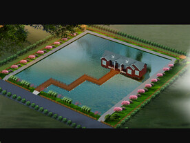 景观木屋效果图