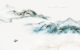 轻奢装饰画 水墨山水风景画