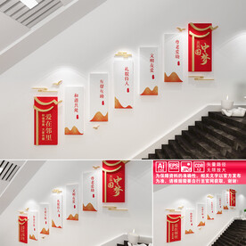 和谐邻里楼道文化墙