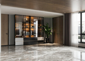 轻奢客厅场景3D空景